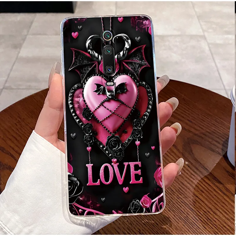 For Xiaomi Mi 9T Case Clear Luxury Cute Love Rabbit Funny Soft TPU