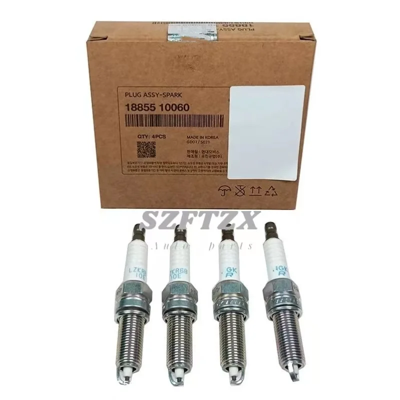 Genuine New 1885510060 18855-10060 Spark Plug 4Pcs For HYUNDAI i20 i30  KIA  CARENS CEE\'D VENGA