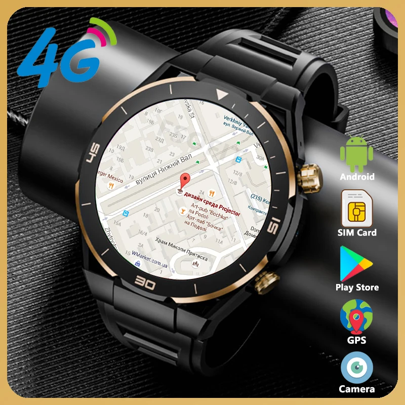 4G Net SIM Card Android Smart Watch 1.52 بوصة كاميرا مكالمة فيديو GPS Wifi Bluetooth Smartwatch دعم Google Play تنزيل التطبيق