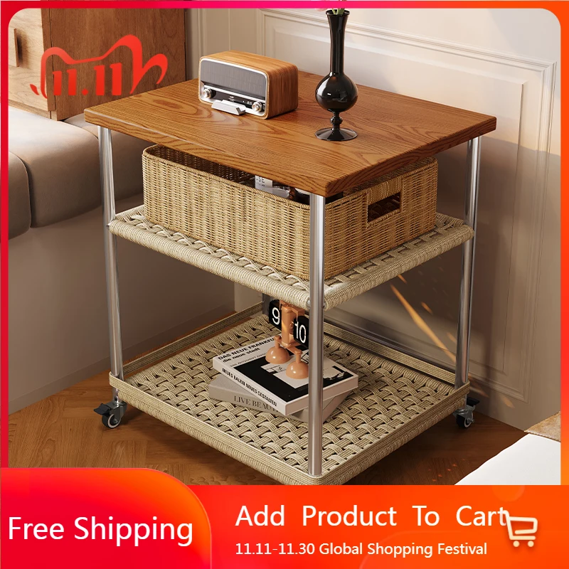 

Filing Cabinets Corner Bedside Table Patio Mobile Japanese Cabinets Nightstand Cheap Simple Mesa De Cabeceira Rattan Furniture