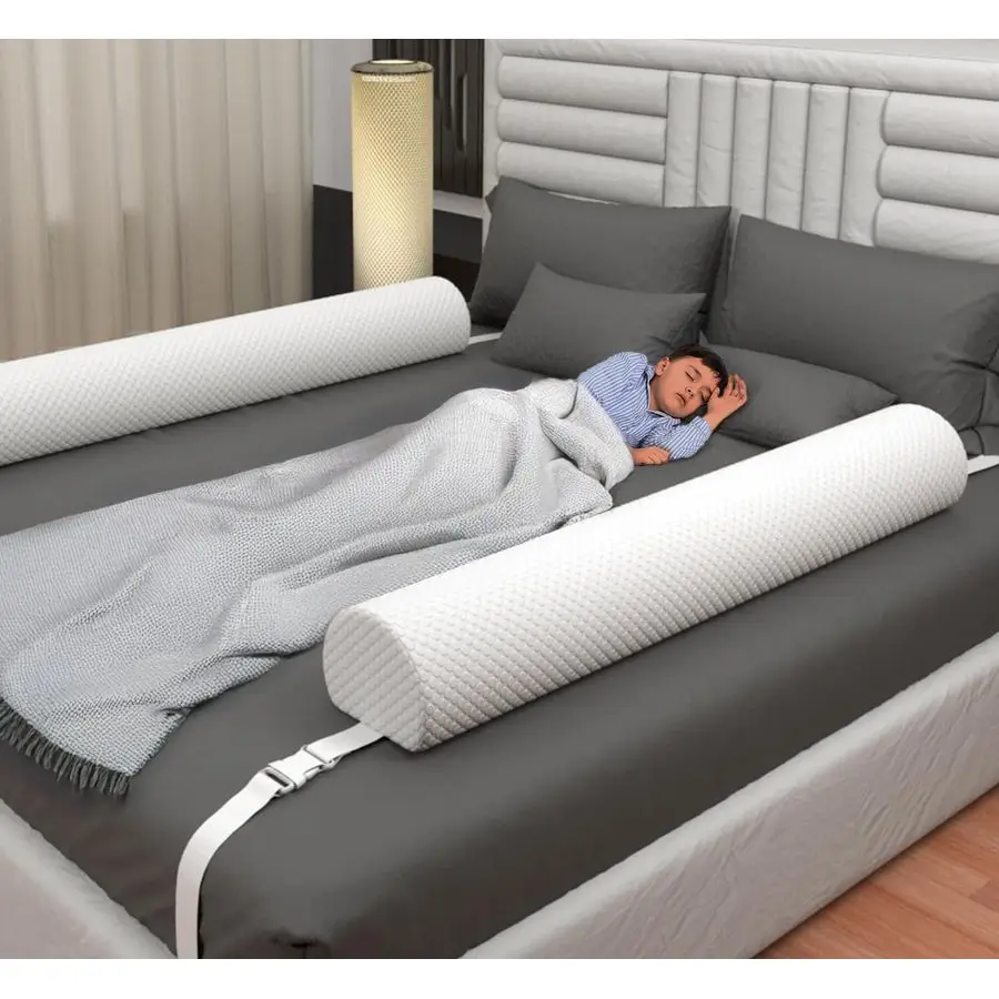 

Premium Bed Bumpers for Toddlers with Adjustable Straps, Bed Rail For Toddlers, Toddler Bed Rail for Full Size, Twin, Queen amp