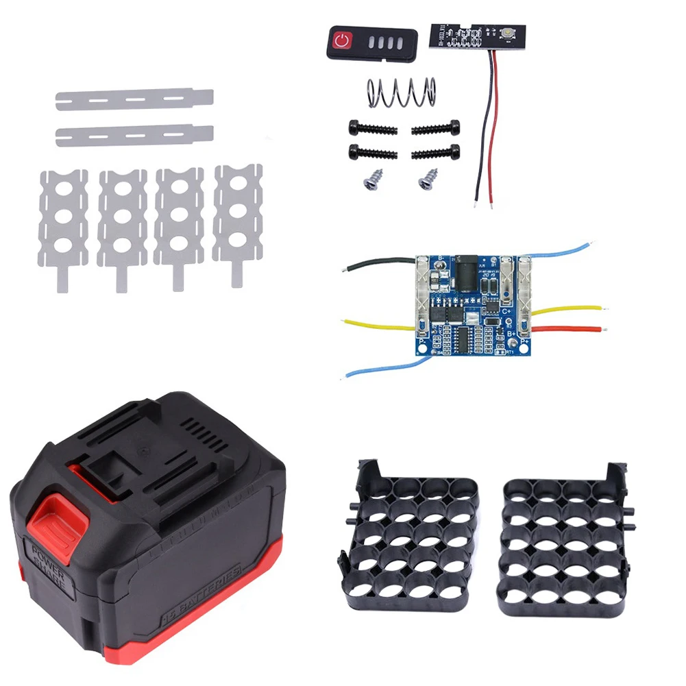 Imagem -03 - Metal Storage Box For Makita Battery Shell Overcharge Protection Electric Power Tool Acessórios 10 Núcleos 15 Núcleos 20 Núcleos