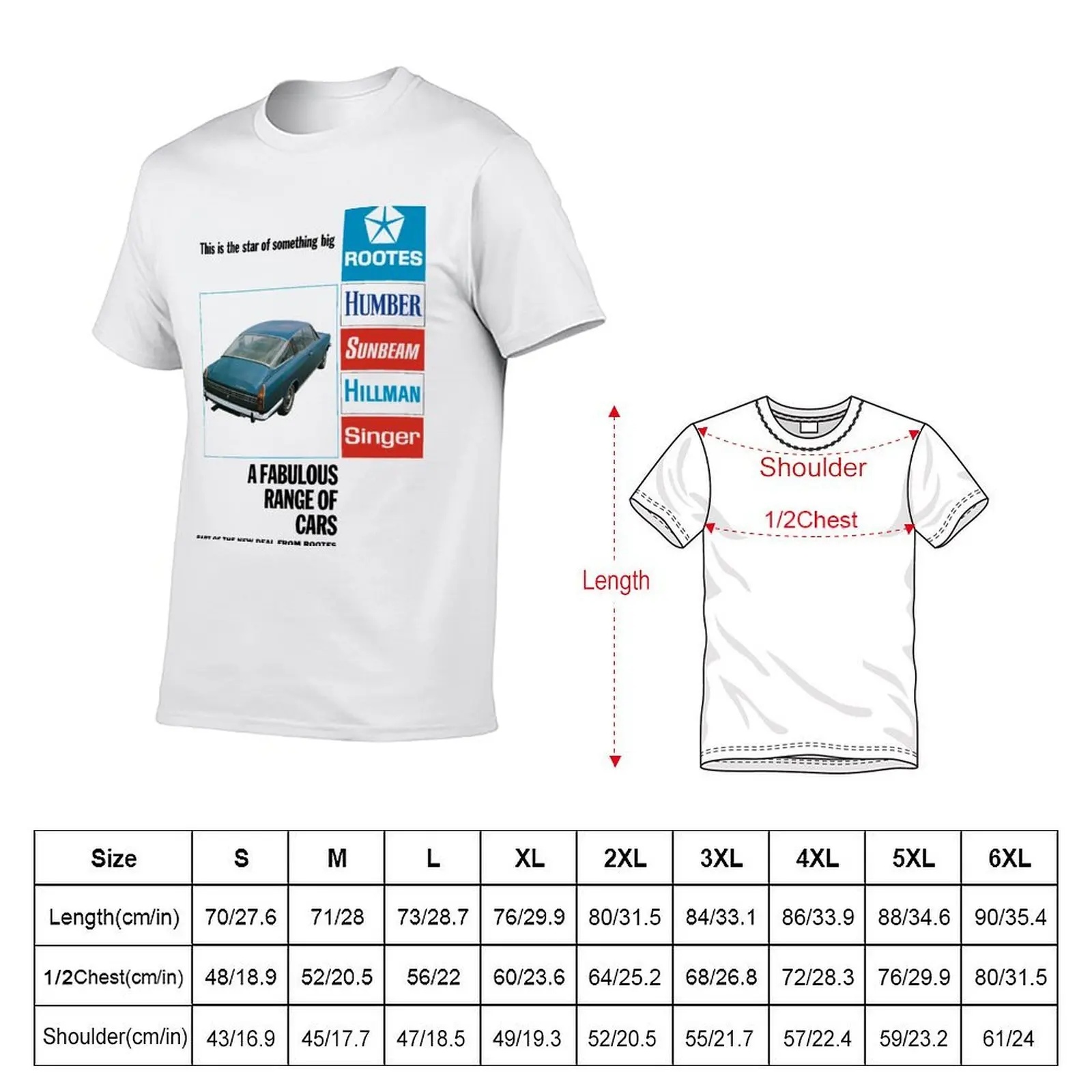 SUNBEAM RAPIER - ROOTES GROUP T-Shirt t shirts for man cotton soft cotton tshirt 100% T-Shirt