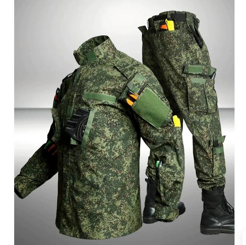 Spring and Autumn Russian Outdoor Green Man Camouflage Clothing Tactical Set Training Clothing