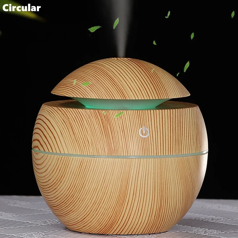 Ароматический диффузор эфирного масла, USB мини-увлажнитель, 130 мл, светодиодный светильник, ароматизатор для спальни, автомобильный увлажнитель, ароматическое масло