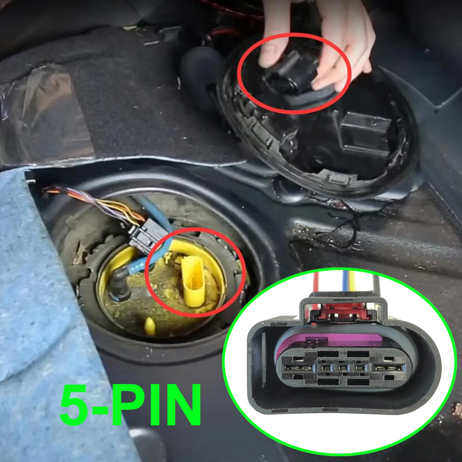 For SEAT Alhambra Altea Arona Ibiza Leon Tarraco Fuel Pump Control Sender Wiring Harness Loom connector plug Prewired 1K0919231