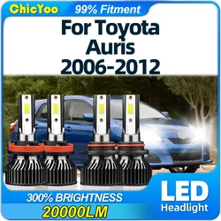 LED Headlight Bulbs Canbus 40000LM CSP Chips Car Lights 12V 6000K White For Toyota Auris 2006 2007 2008 2009 2010 2011 2012