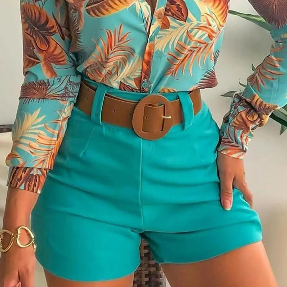 

Women Shorts Bottoms Hot Pants Women Fashion Solid Color Slim Shorts Back Zipper Hot Pants Office Lady High Waist Short Pants