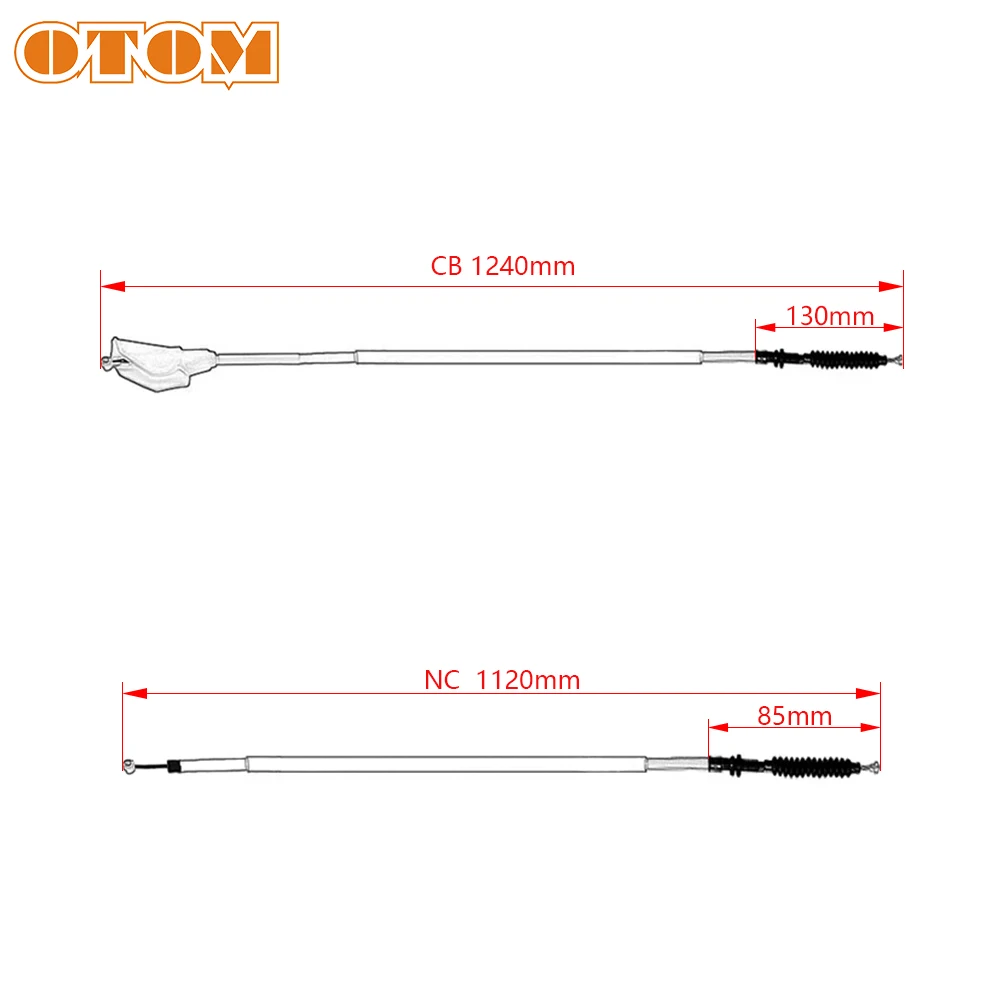 OTOM Motorcycle Enduro Clutch Line Cable Wire Dirt Bike 316 Stainless Steel Core Brake Line Clutch Oil Hose For NC CB CG Engine