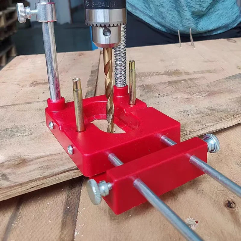 Woodworking Drilling Locator Tool Precision Positioner Adjustable Fixture Positioning Panel Fixing Clip Carpenter Tool