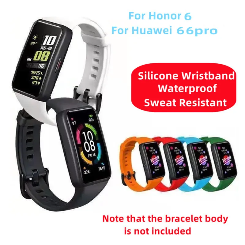 Silicone Wrist Strap Multi Color Waterpoor For Huawei Honor 6 6pro Smartwatch Wristband Sport Bracelet Watch  Accessories