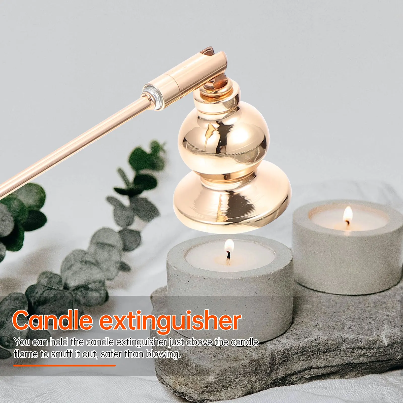 

Long Handle Snuffer Extinguisher Aromatherapy Jar Fire Snuffer Extinguisher Comfortable Use