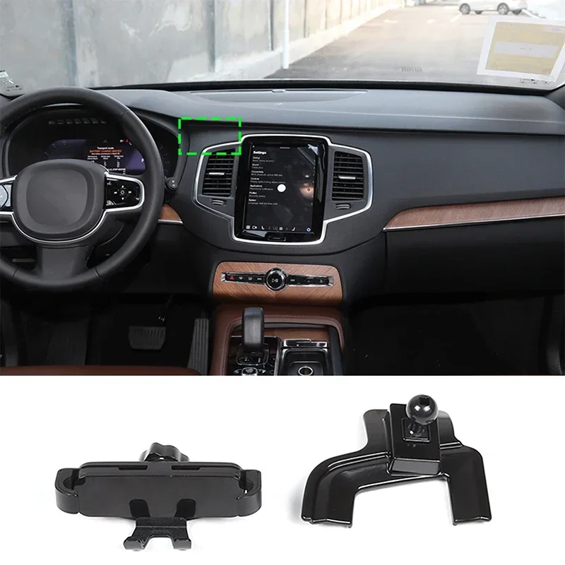 

For Volvo XC90 2015-2023 ABS Car Center Control Air Vent Mobile Phone Holder Phone Holder GPS Navigation Bracket Car Accessories