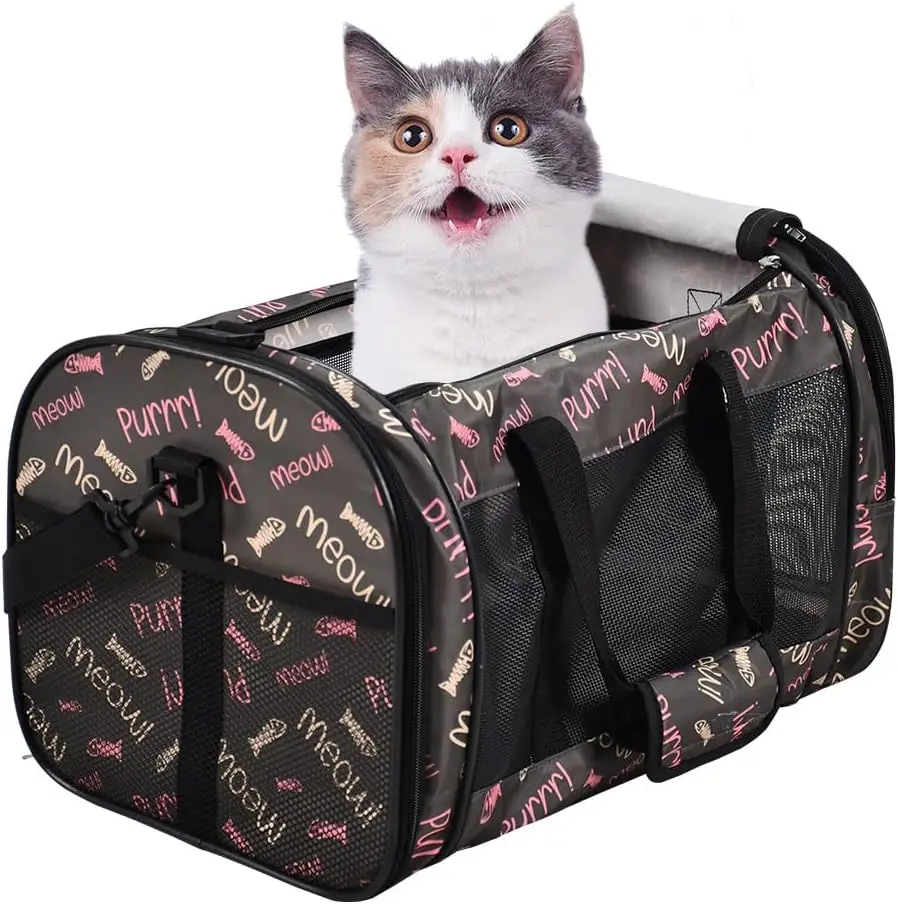 

Soft-Sided Kennel Pet Carrier for Small Dogs, Cats, Puppy, Airline Approved Cat Carriers Dog Carrier Collapsible, Travel Hand