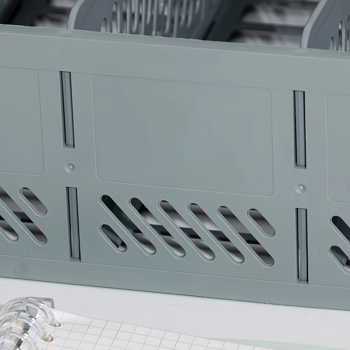 حامل ملفات المجلات، مجلد ملفات منظم المكتب لتنظيم المكاتب والتخزين، بلاستيك قوي، 4 مقصورات عمودية