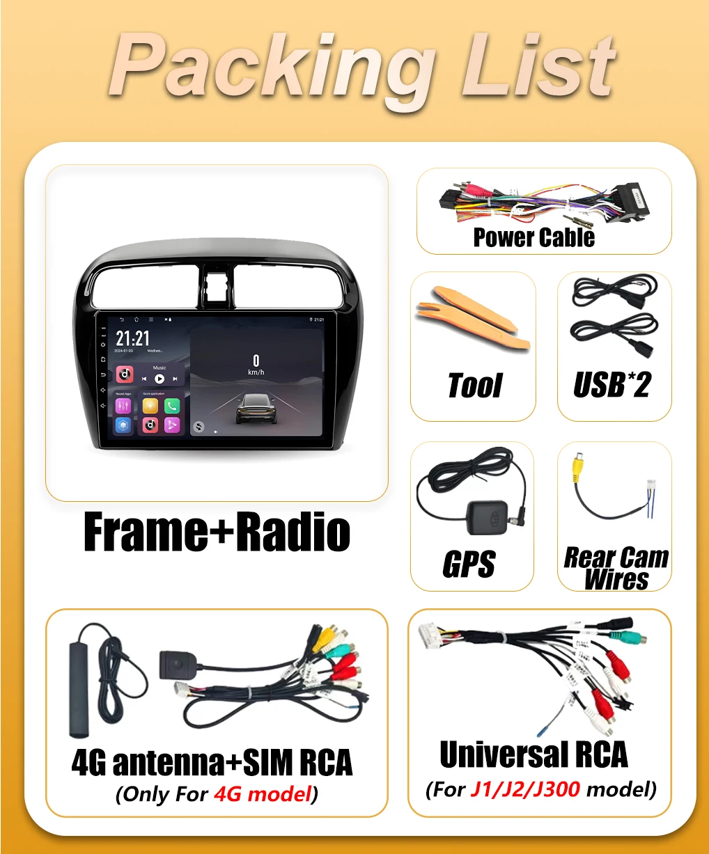Android 16 Carplay Car Radio For Mitsubishi Mirage Attrage Space Star 2012-2018 Auto Video Multimedia Player Navigation Stereo