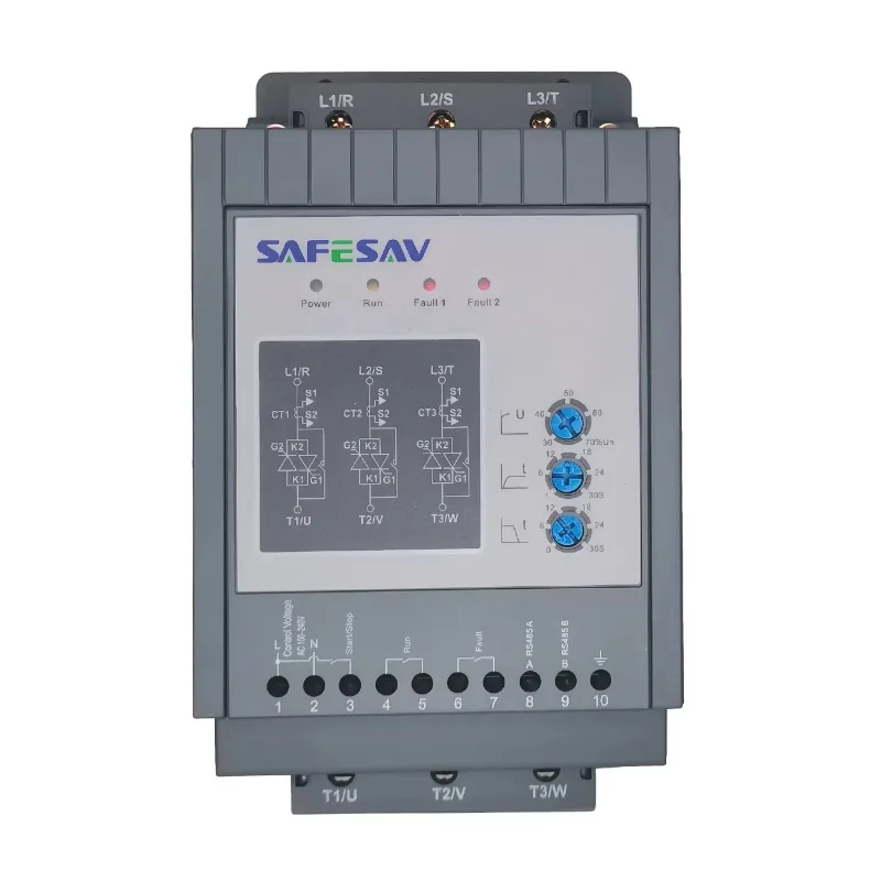 

3 Phase Control 11KW 400V 22A SSR Series 50/60 Hz Built in Bypass air Conditioner Starters Ac Soft Starter for Motor
