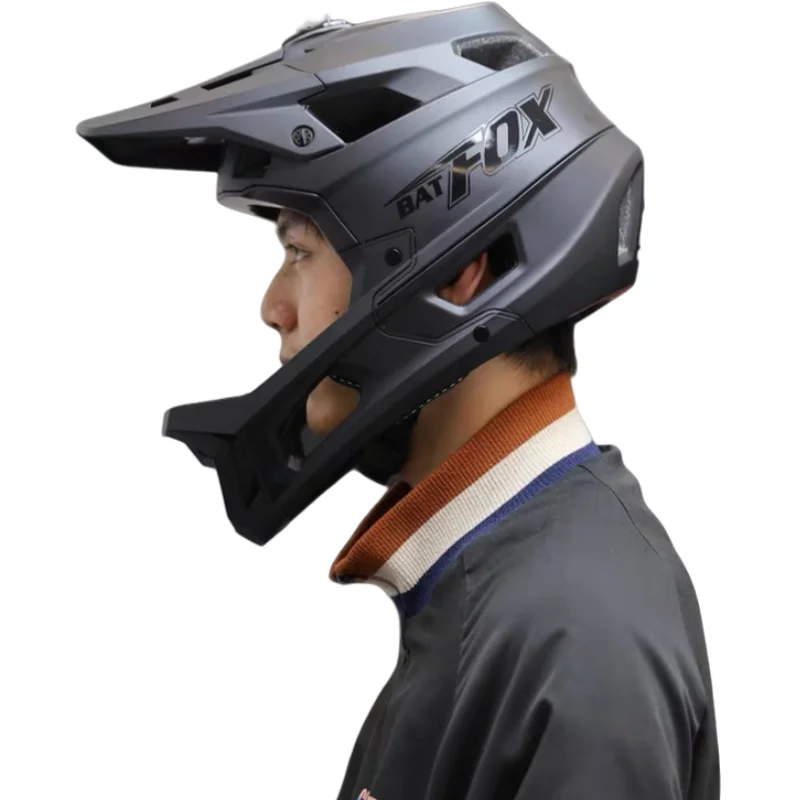 

BATFOX MTB Full Face Helmet DH BMX Downhill Bike Motocross Off-Road Safety Helmet Mountain Bike BMX Helmet Men's Bicycle Helmet