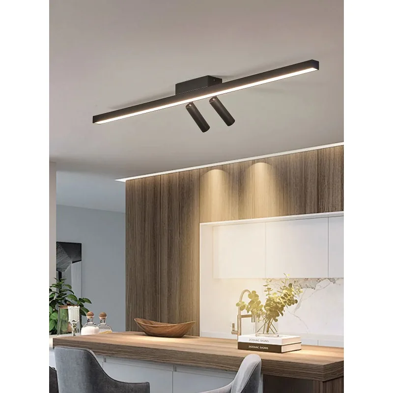 

Nordic Led Ceiling Lamp For Living Dining Room Bedroom Closets Kitchen Aisle Strip Track Spotlight Background Lighting Fixture