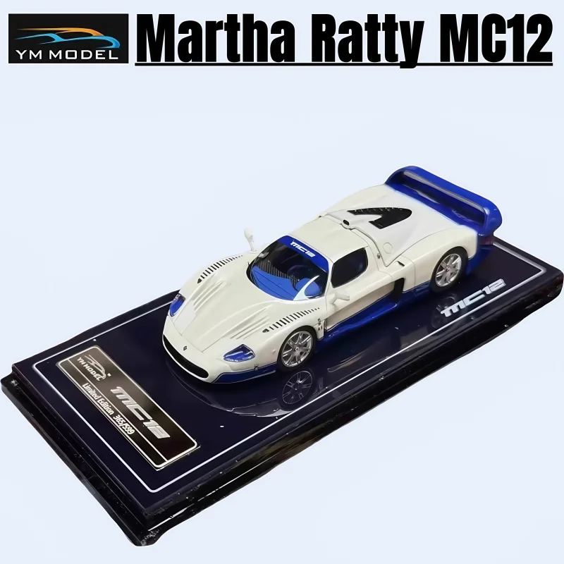 1:64, Martha Ratty MC12 Limited Edition, resin static miniature car fashion play model,adult advanced collection display pieces.