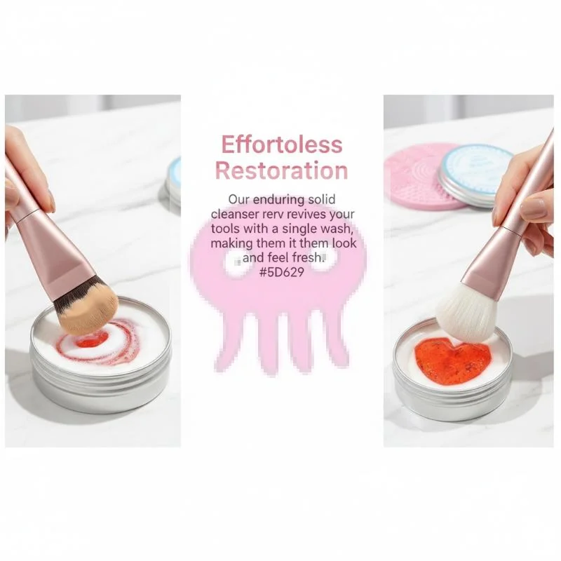Innovative Makeup Brush Cleaner Soap with Soft Silicone Pad for Advanced Brush Care