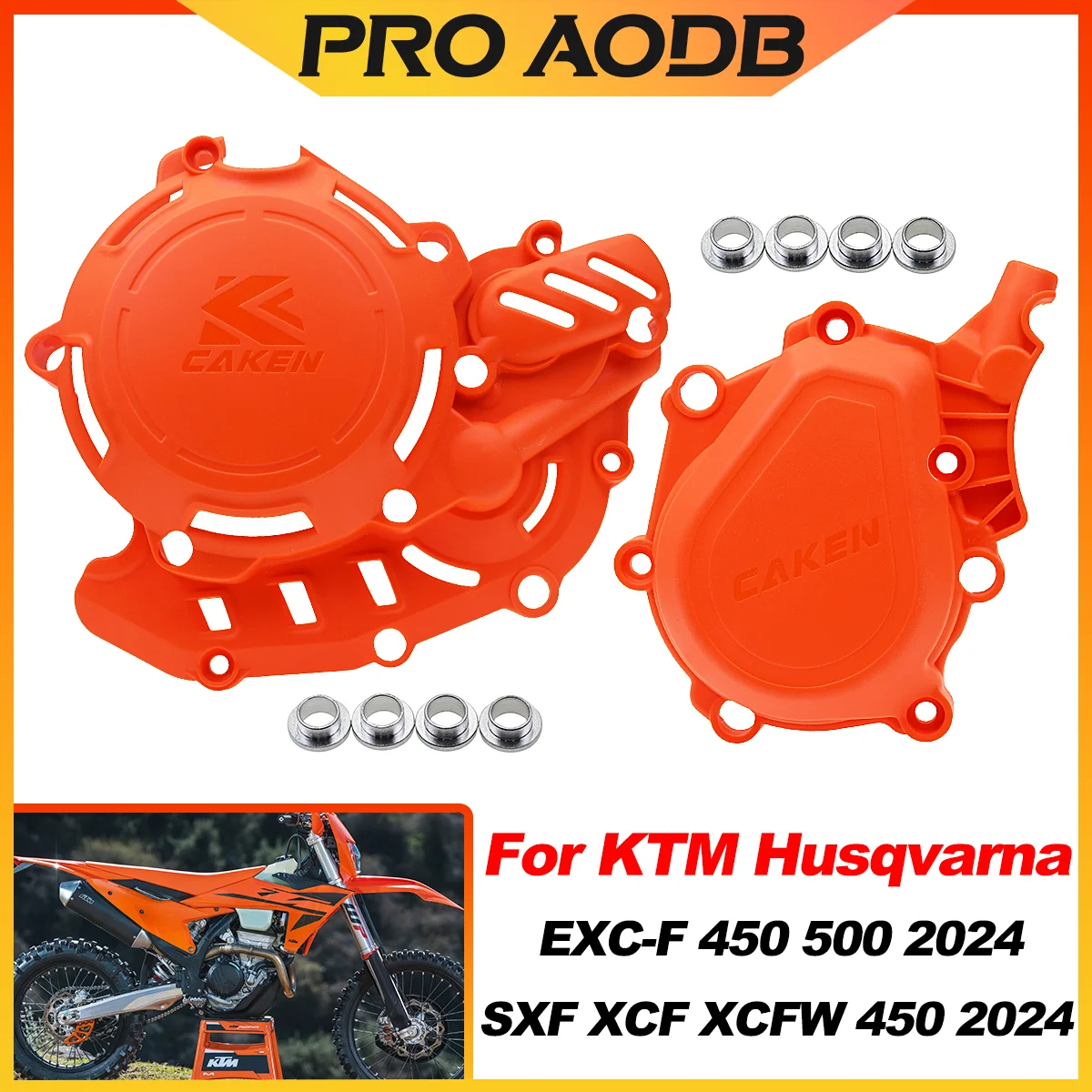 Motorcycle Engine Clutch Ignition Cover Protector Guard For KTM EXC-F XCF-W XC-F SX-F XCF-W 450 500 HUSQVARNA FC FE FS 501 2024