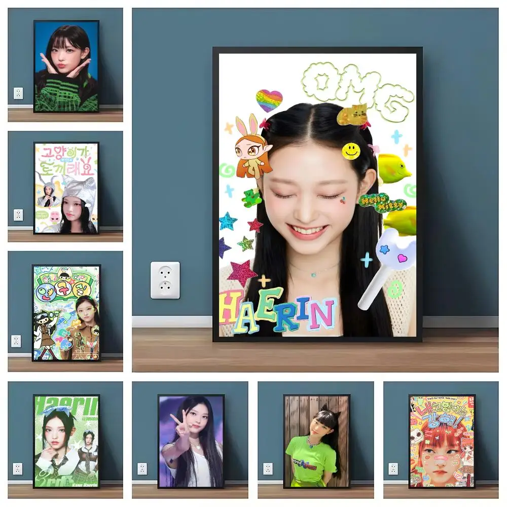 Singer H-Haerin Poster Pegatina artistica HD autoadhesiva impermeable para salon dormitorio