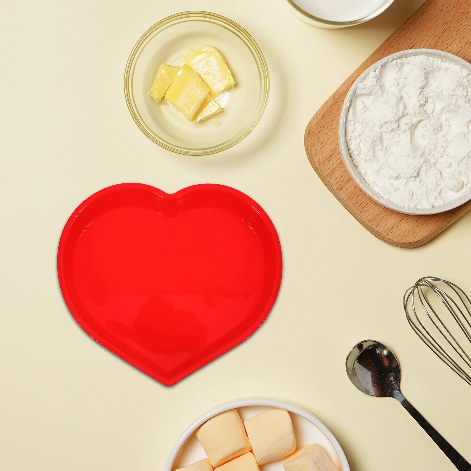

2Pcs Heart Shaped Cake Mold Silicone Pans for Baking Cookies Bento Oven Microwave Nonstick Reusable Easy Clean
