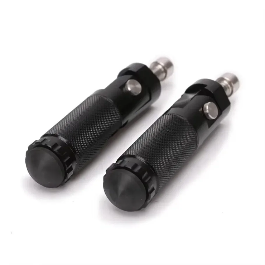 2pc Nero Nastro di Alluminio di CNC Universale Del Motociclo Motor Bike Pieghevole Pedane Pedane Pedane Spilli Pedali Posteriori Set Parti