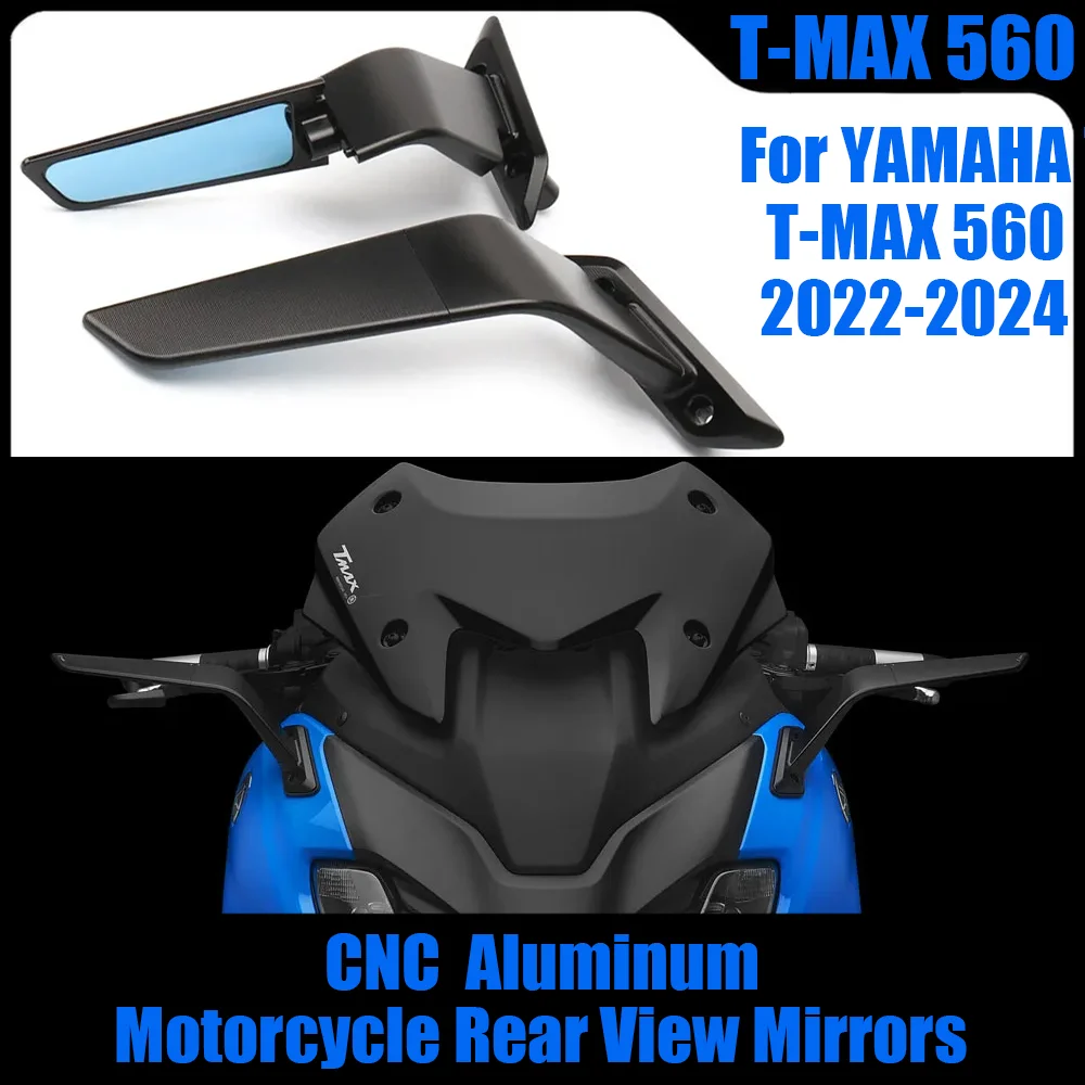 

For YAMAHA T-MAX560 T-MAX 560 TMAX560 New CNC Aluminum Motorcycle Rear View Mirrors Adjustable TMAX 560 2022-2024