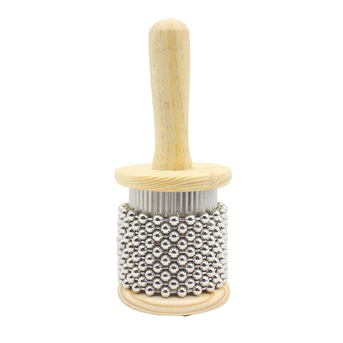 

Wooden Cabasa Dia.3.4'' Hand Shaker Natural Wood Metal Kids Percussion Preschool Music Tool Dia.3.4'' Wooden Cabasa