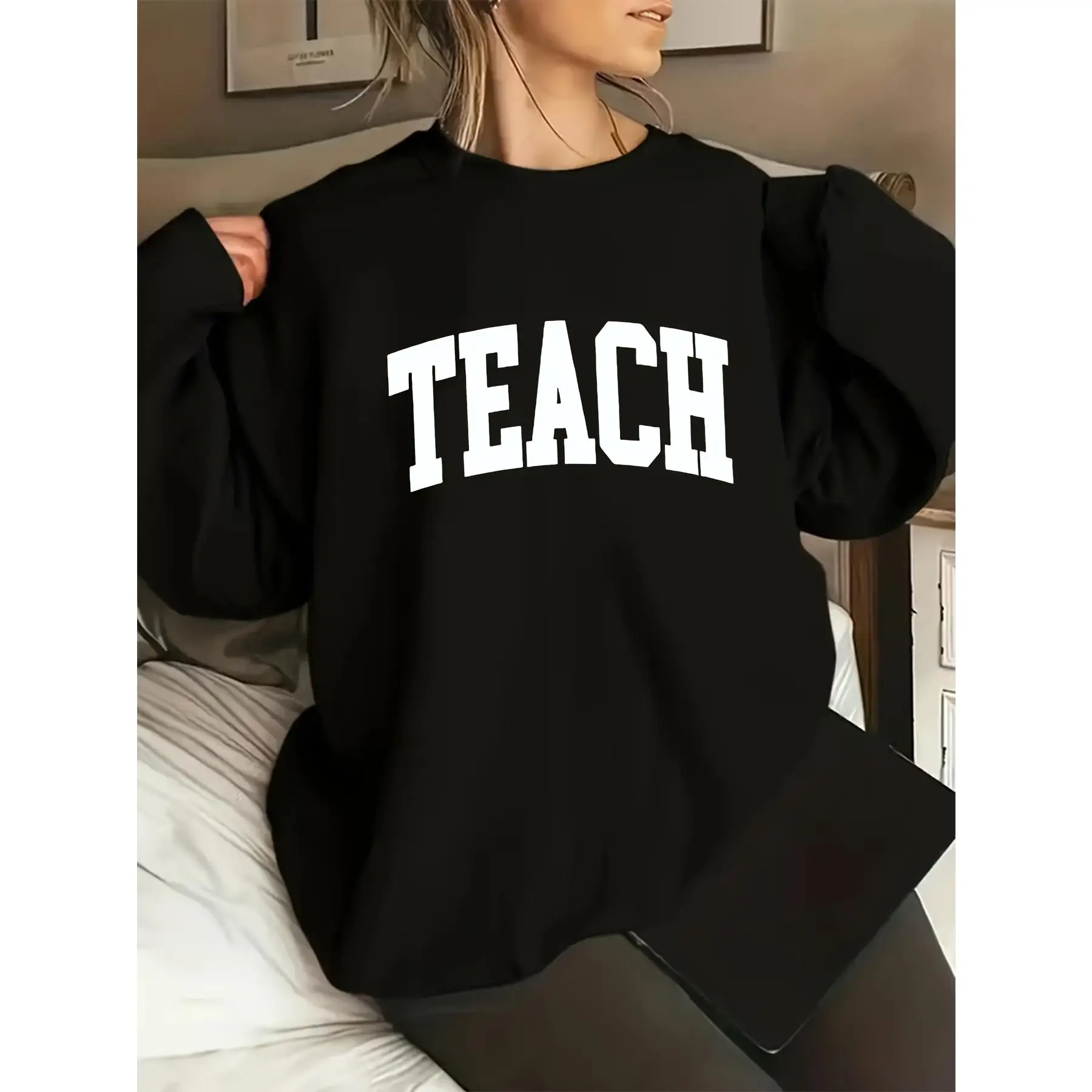 

Unisex 'TEACH' Sweatshirt | Teacher Educator Pullover | School Appreciation Crewneck | Casual Education Gift Top