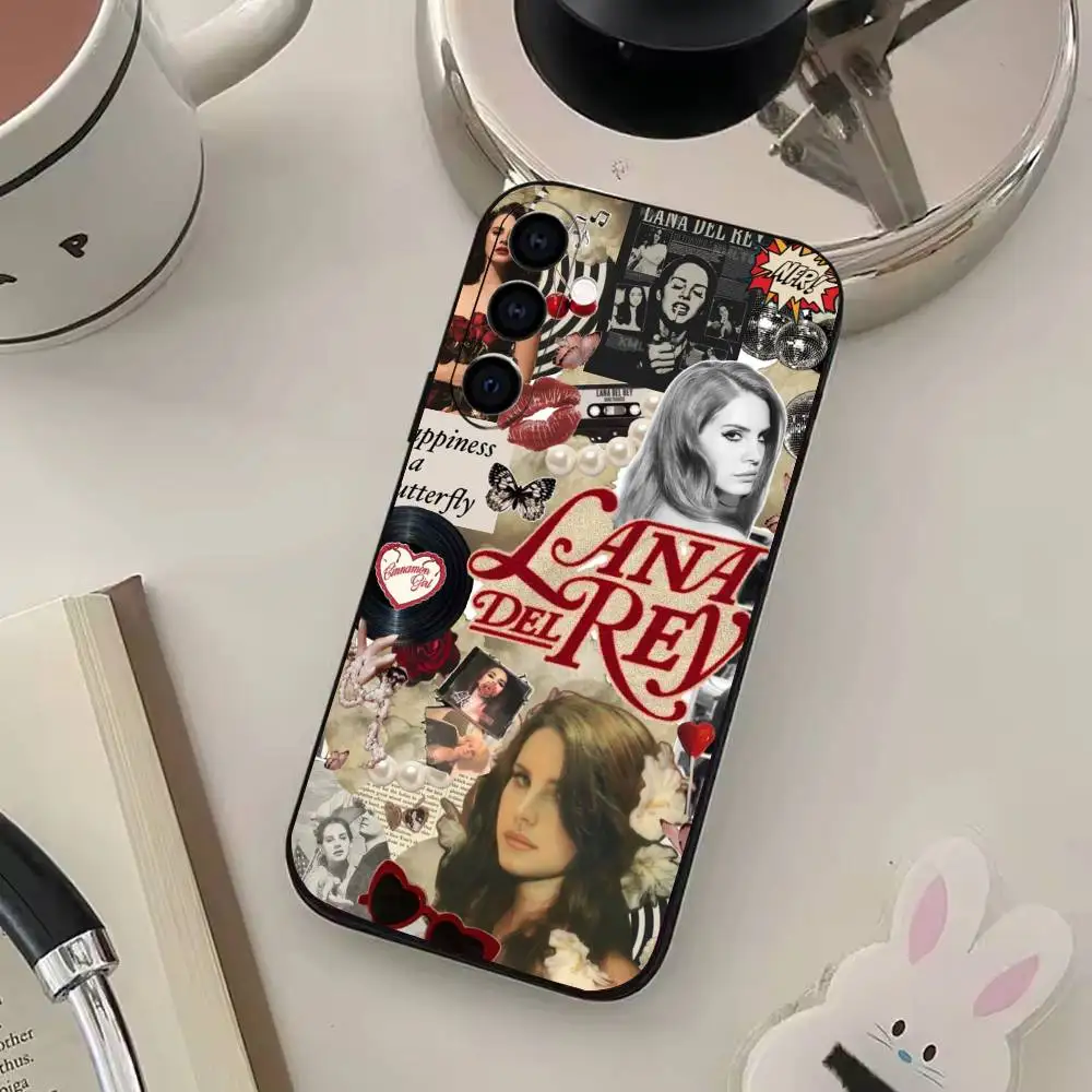 حافظة هاتف Singer L-Lana D-Del Reys لهاتف سامسونج جالاكسي A73، A72، A71، A70، A53، A52، A51، غطاء أسود ناعم آخر #2