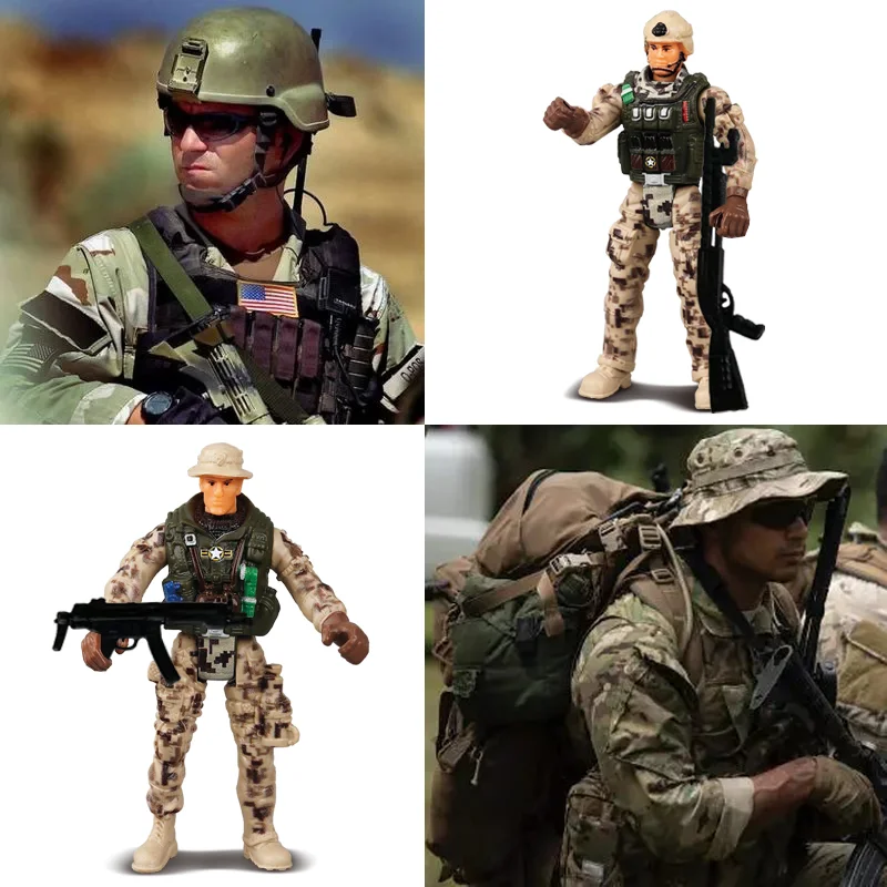 4 Stücke 2022 Militär Armee Weltkrieg WW2 SWAT Soldaten Polizei Action-figuren Spielset Baustein Lernspielzeug Für Kinder Geschenk