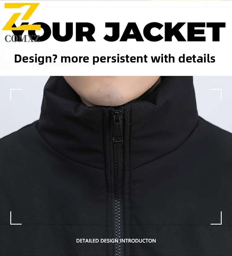 Giacca da uomo in cotone autunno inverno ispessito antivento caldo colletto in piedi piumino outdoor casual versatile cappotto in cotone con cerniera