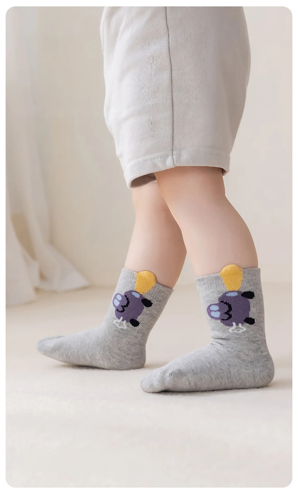 5 Paar MILANCEL Kindersocken 0-12T Cartoon-Tier-Mädchen-Herbstsocken Niedliche, bequeme Kindersocken für Jungen – Detail 16