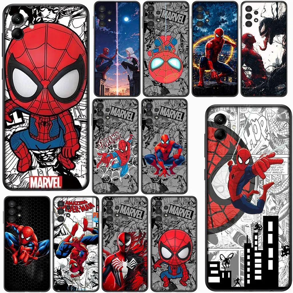 Мягкий чехол с изображением Человека-паука Marvel Человека-паука для OPPO A80 A40 A60 A38 A79 A15 A16 A17 A58 A78 A57 A18 A53 A40M Чехол для телефона