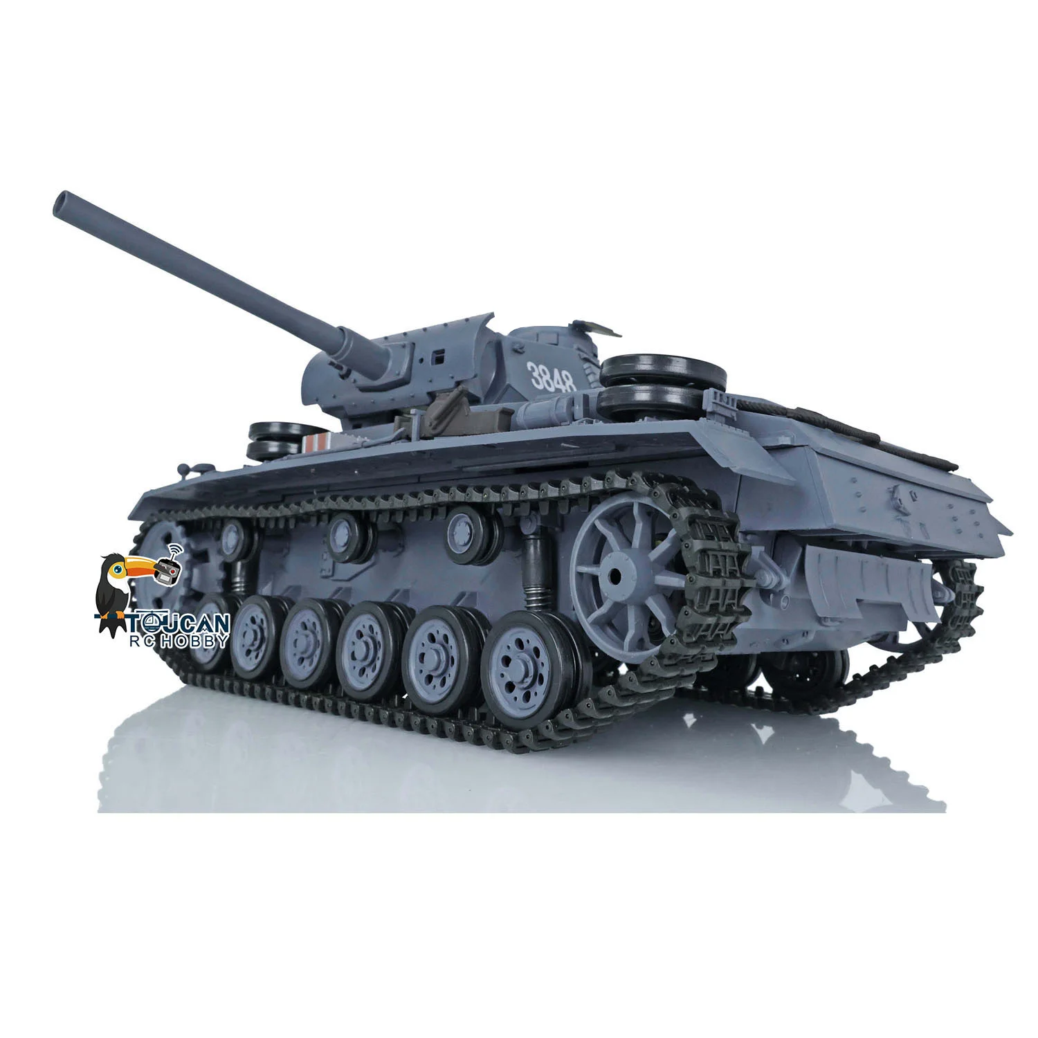 

2.4G Heng Long 1/16 Scale RC Panzer 7.0 Plastic Panzer III L RTR RC Tank Model 3848 360° Turret Vehicle Toys TH17340