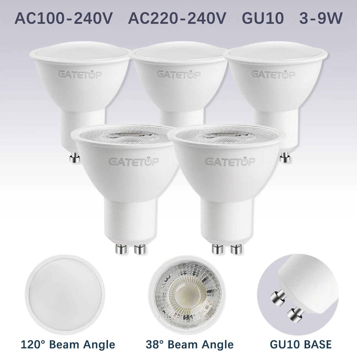 Petit spot LED sur 220V IP44 blanc dimmable 1,5W scie 30mm