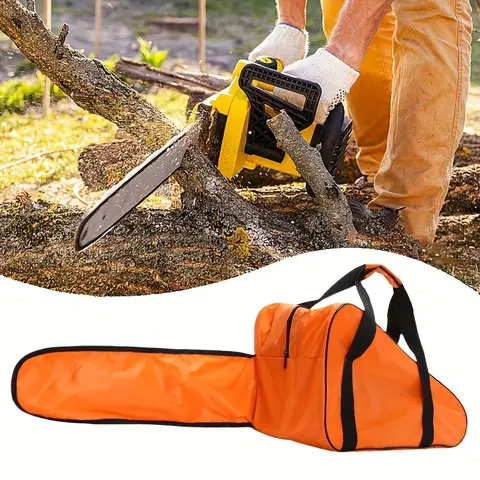 Heavy-Duty Chainsaw Carry Bag, Adjustable Oxford Fabric Tool Storage, Portable for 18', 22', Chainsaws & Accessories 1 Pack
