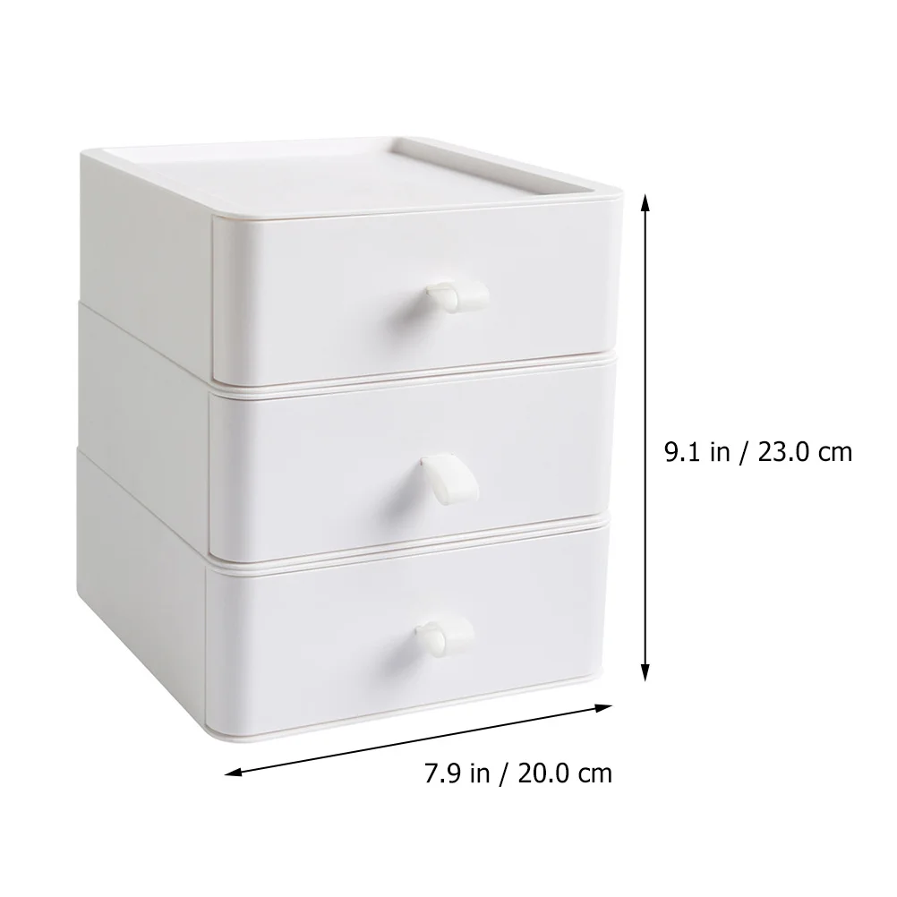 

Three-Layer Drawer Desktop Storage Box Multifunctional Organizer For Home Office School Stationery Cable Earphone Holder