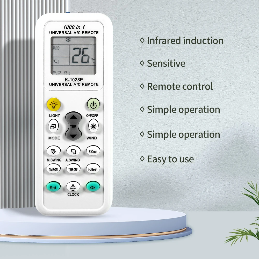 NEW Universal K-1028E Air Conditioner A/C Remote Control for Haier, Hitachi, Panasonic, LG, Sharp, Gree, Midea and other brands