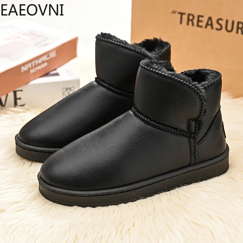 Snow Boots for Man Indoor Outdoor Men's Boot Walking Winter High Tops Non-slip Man Shoes Plus Cotton Warm Fashion Casual Shoe