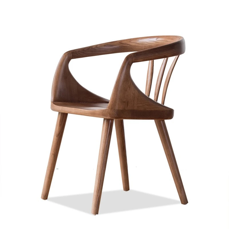 

Household Solid Wood Chair Nordic Restaurant Study Dining Chair Modern Simple Household Backrest Chair