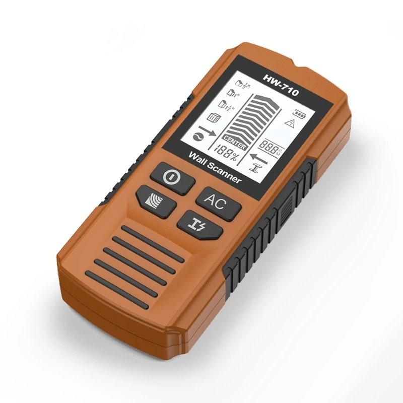 ผนังเครื่องตรวจจับโลหะความลึก Wall STUD Finder โลหะไม้ Studs แรงดันไฟฟ้า AC Live Wire ตรวจจับเครื่องสแกนผนังไฟฟ้ากล่อง Finder