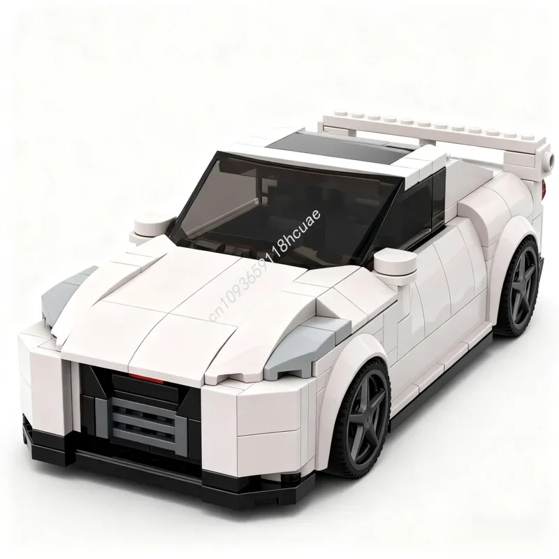 

355 деталей MOC Nissan GTR R35 City Champions, модель суперкара, конструктор, развивающие игрушки для детей, креативные игрушки, подарки на Рождество