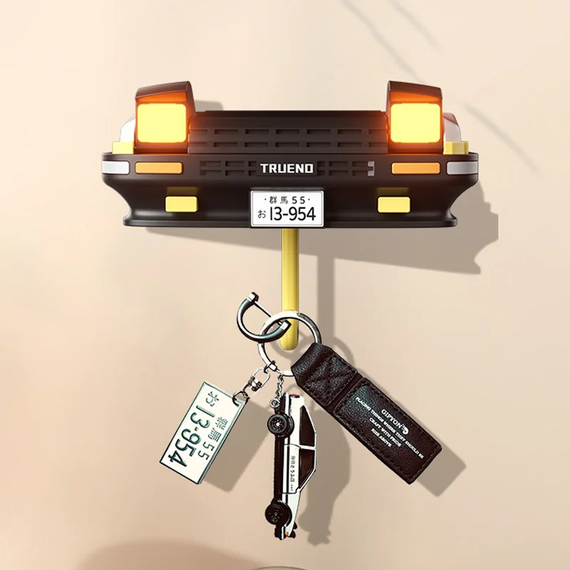 AE86 Car Key Holder Creative Decor Wall-Mounted Key Hook Headlight Key Hook for Car Enthusiasts\' Gifts Japanese Korean Style