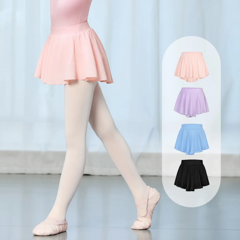 Girls Toddler Ballet Skirts Kids Ballet Dance Chiffon Skirt Elastic Waist Short Irregular Tutu Skirt