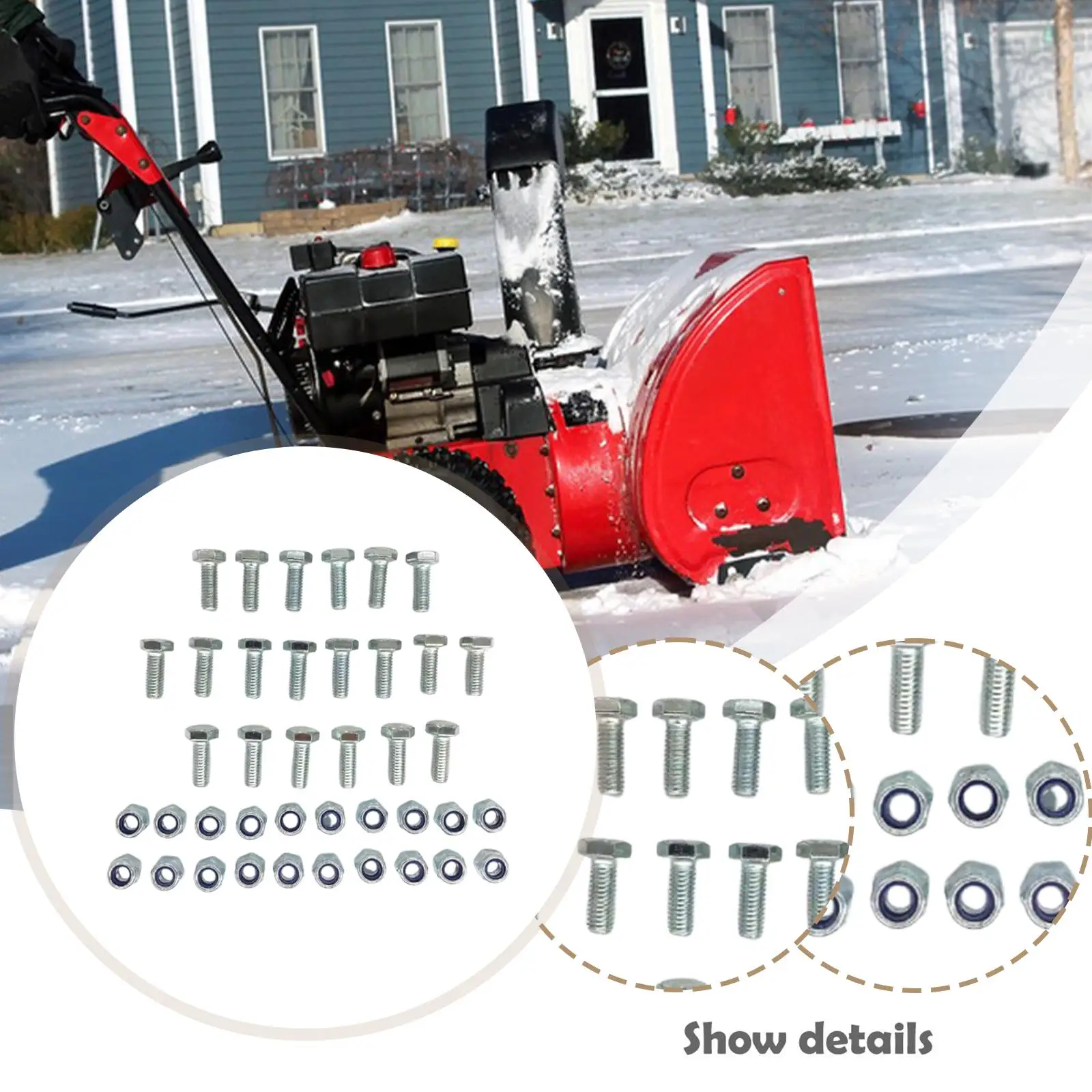 Professional Shear Pin Bolts and Nuts Durable Hardware for Snow Flake Craft Snowball Maker