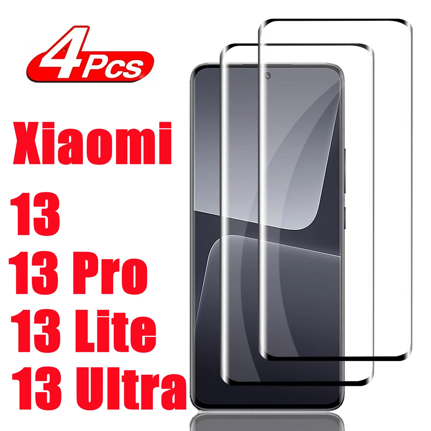 

Стекло с полным покрытием для Xiaomi 13Pro 13Lite 13Ultra, Защита экрана для Xiaomi 13 13T 13TPro, закаленное стекло, защитная пленка